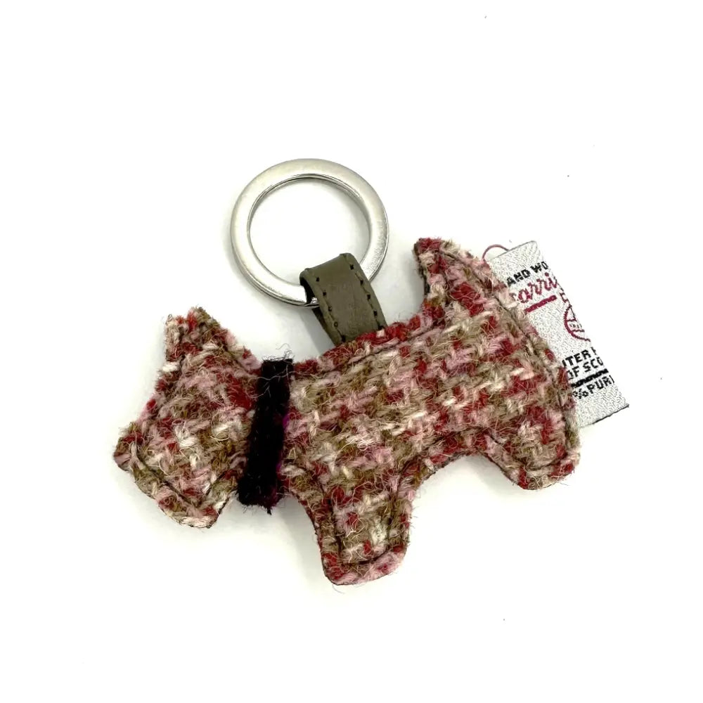 Harris Tweed Scotty dog keyring — unique Scottish gift in a range of Harris Tweed colours — product view
