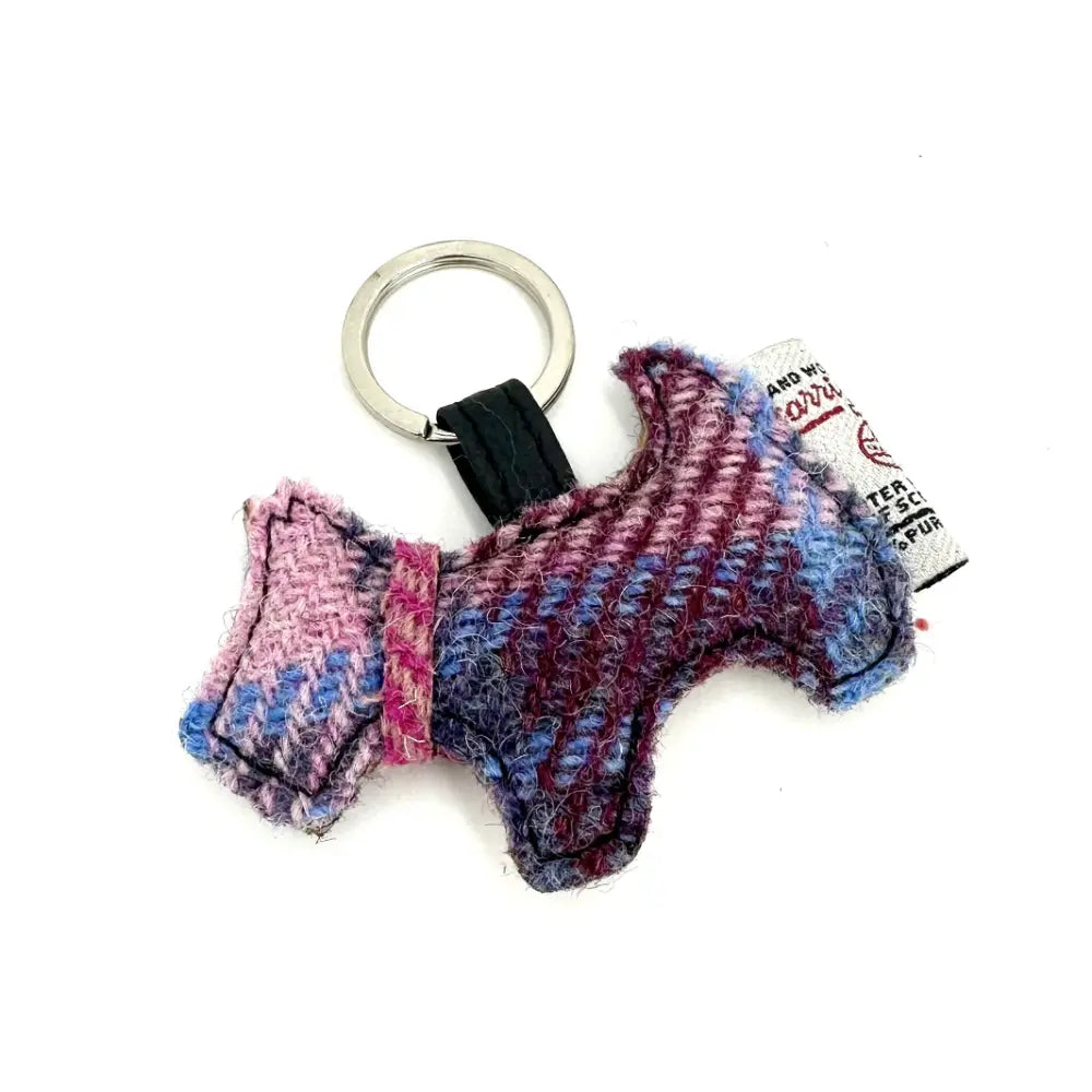 Harris Tweed Scotty dog keyring — unique Scottish gift in a range of Harris Tweed colours — product detail