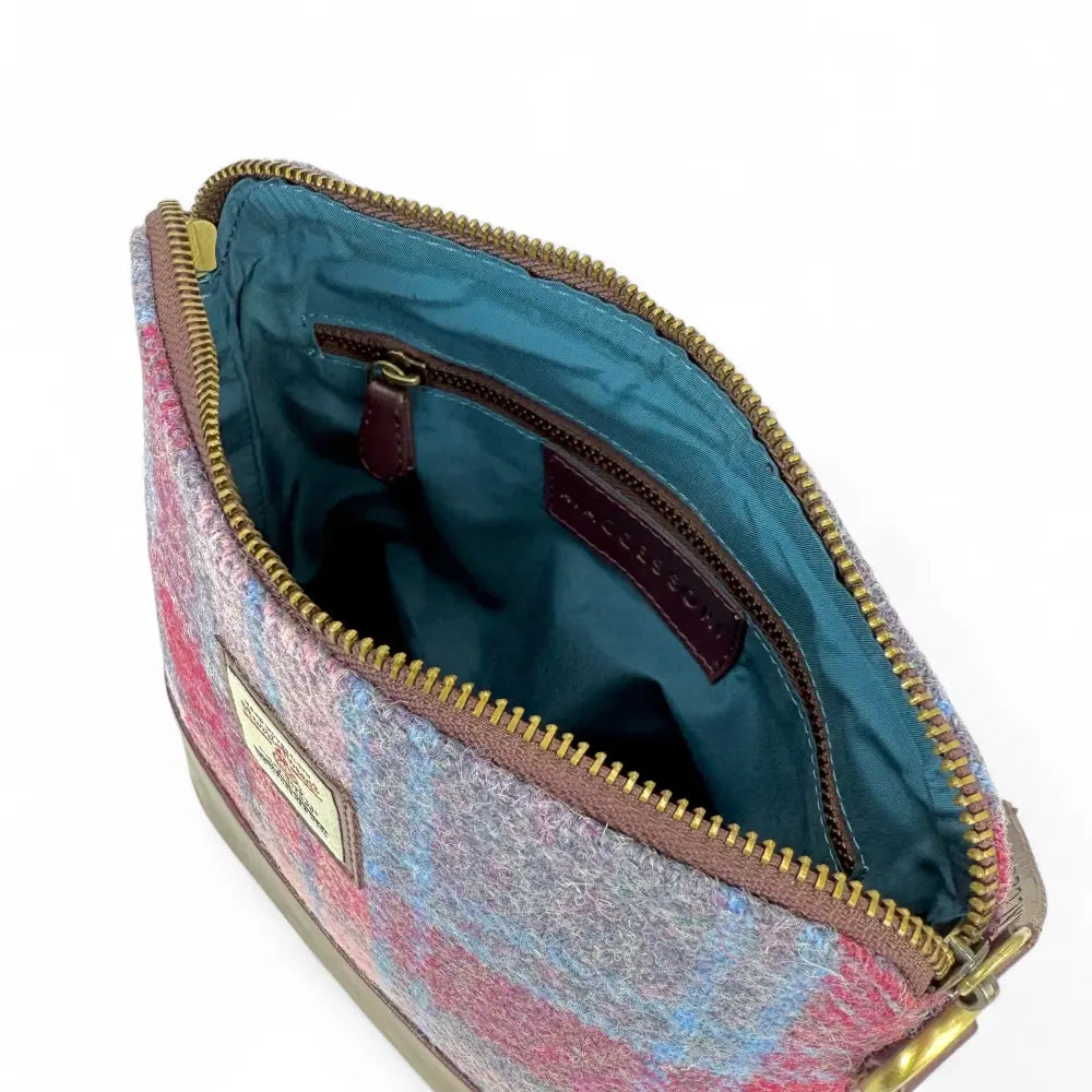 Harris Tweed square shoulder bag — chic Scottish gift in a range of Harris Tweed colours — colour close-up