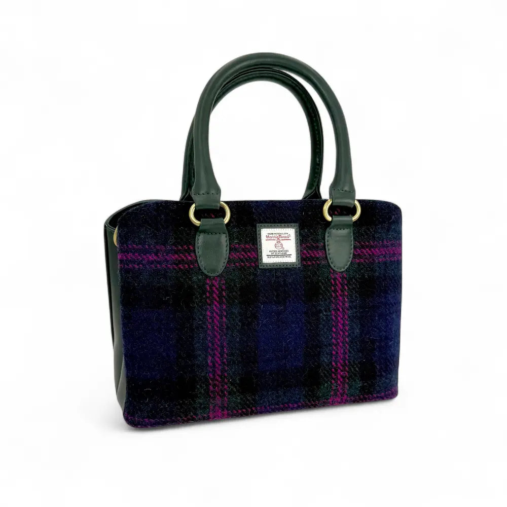 Harris Tweed top handle bag — timeless Scottish gift in a range of Harris Tweed colours — colour lifestyle
