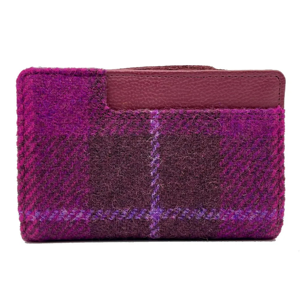 Harris Tweed zip purse — stylish Scottish gift in a range of Harris Tweed colours — styled product shot