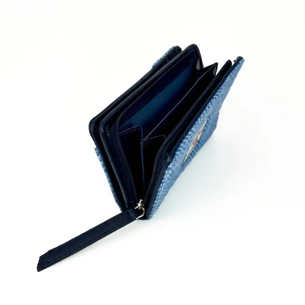 Harris Tweed zip purse — stylish Scottish gift in a range of Harris Tweed colours — colour close-up