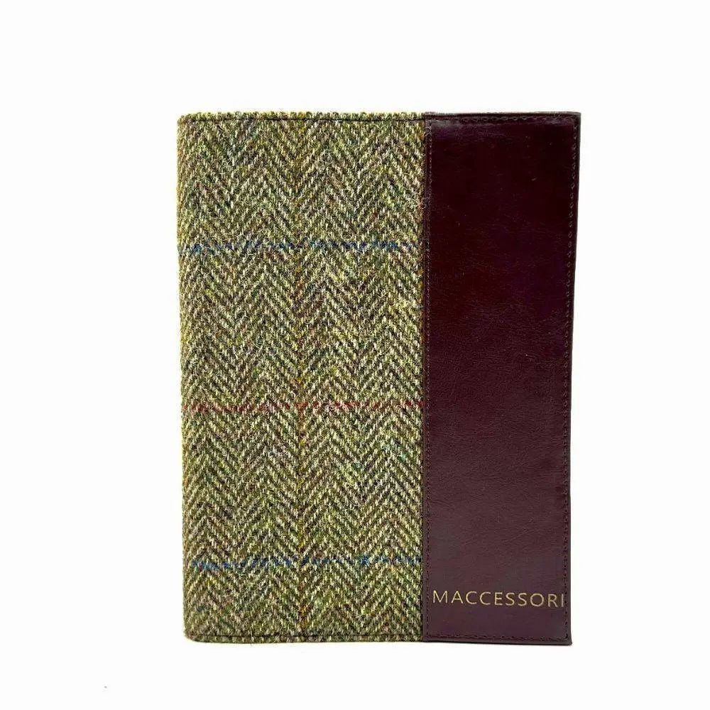 Harris Tweed notebook cover — stylish Scottish gift in a range of Harris Tweed colours — product detail