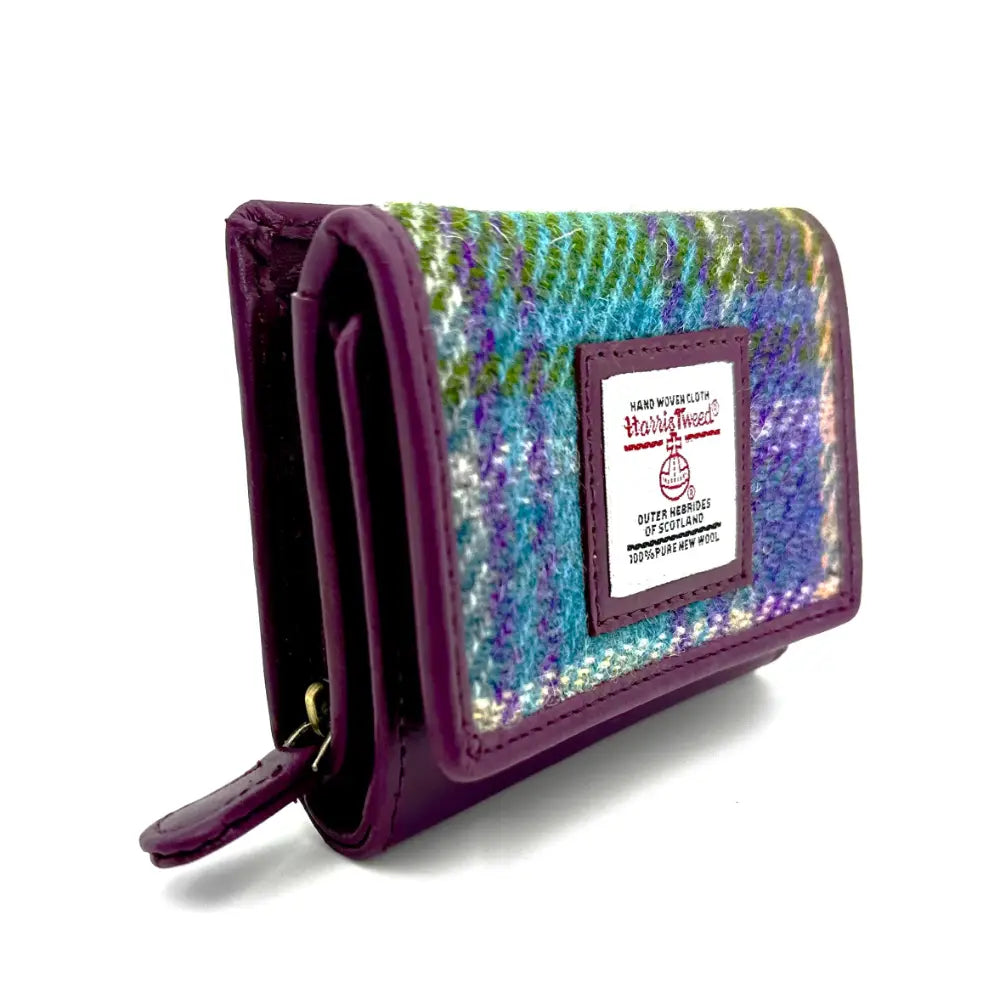 TRIFOLD PURSE - Green/Purple Plaid image