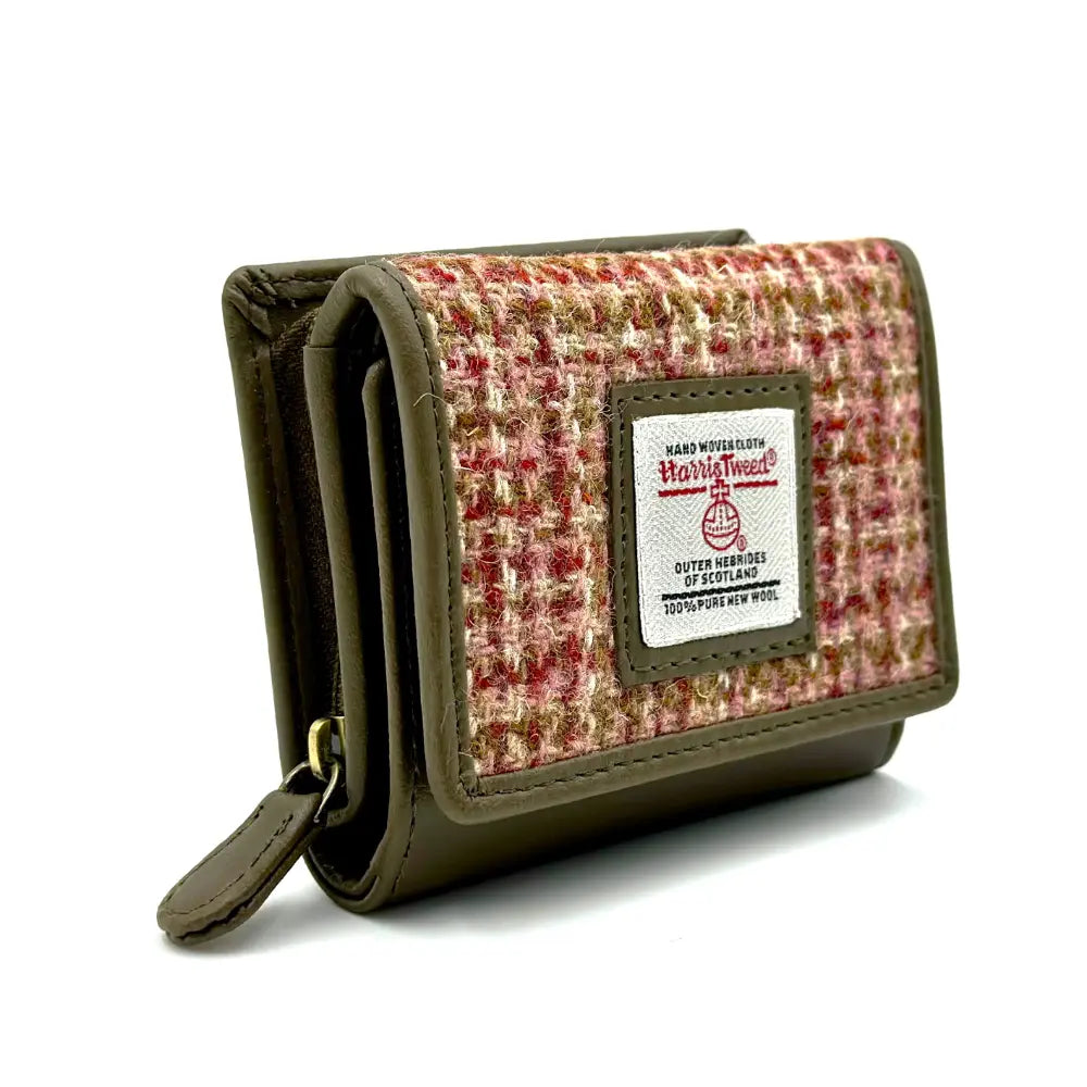 Harris Tweed trifold purse — practical Scottish gift for her — product view