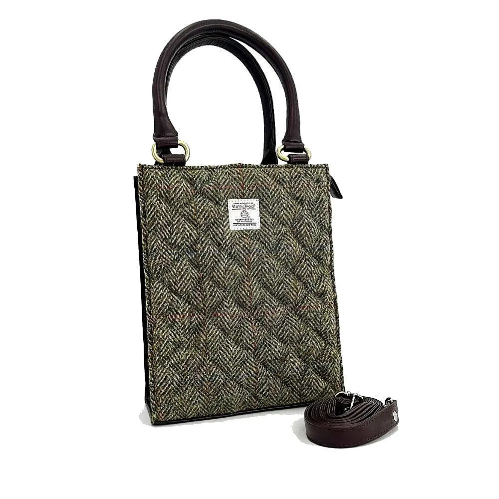 Harris Tweed quilt mini tote bag — stylish Scottish gift in a range of Harris Tweed colours — product detail