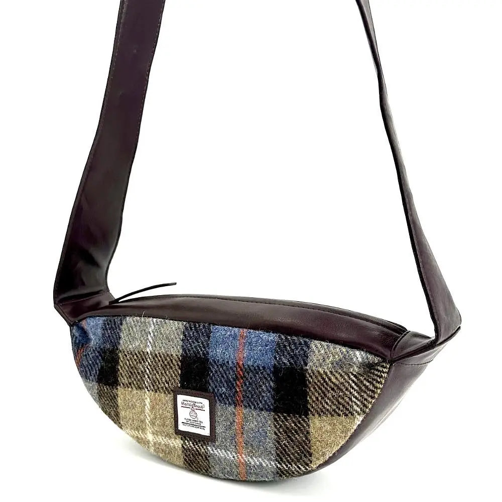 Harris Tweed sling bag — versatile Scottish gift in a range of Harris Tweed colours — product detail