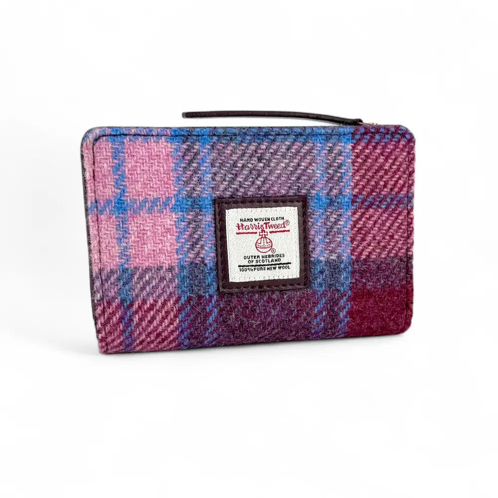 Harris Tweed zip purse — stylish Scottish gift in a range of Harris Tweed colours — alternate angle
