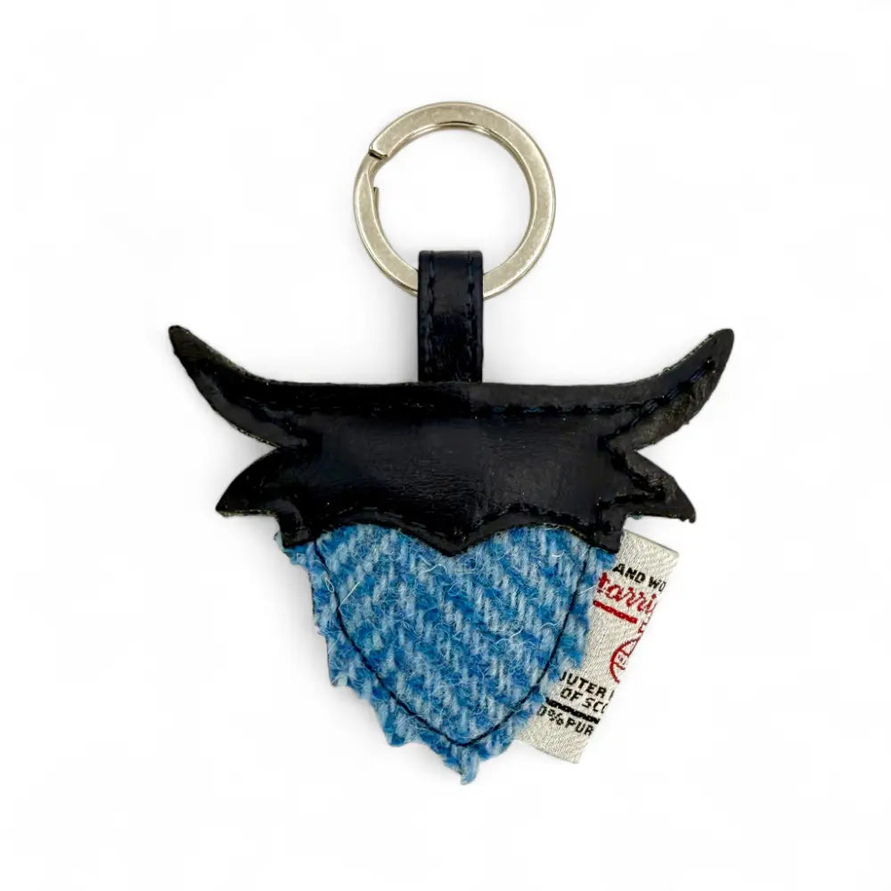 Harris Tweed Highland Coo keyring — unique Scottish gift in a range of Harris Tweed colours — product lifestyle
