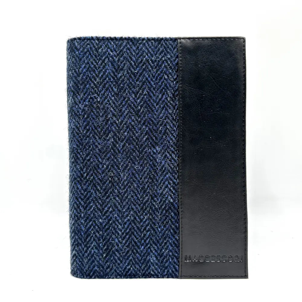 Harris Tweed notebook cover — stylish Scottish gift in a range of Harris Tweed colours — in use