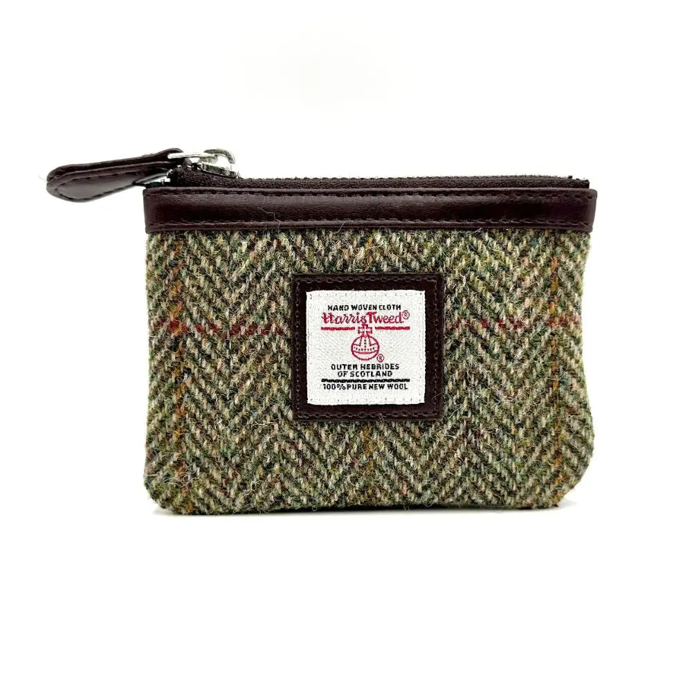 Harris Tweed coin purse — small Scottish gift in a range of Harris Tweed colours — lifestyle shot