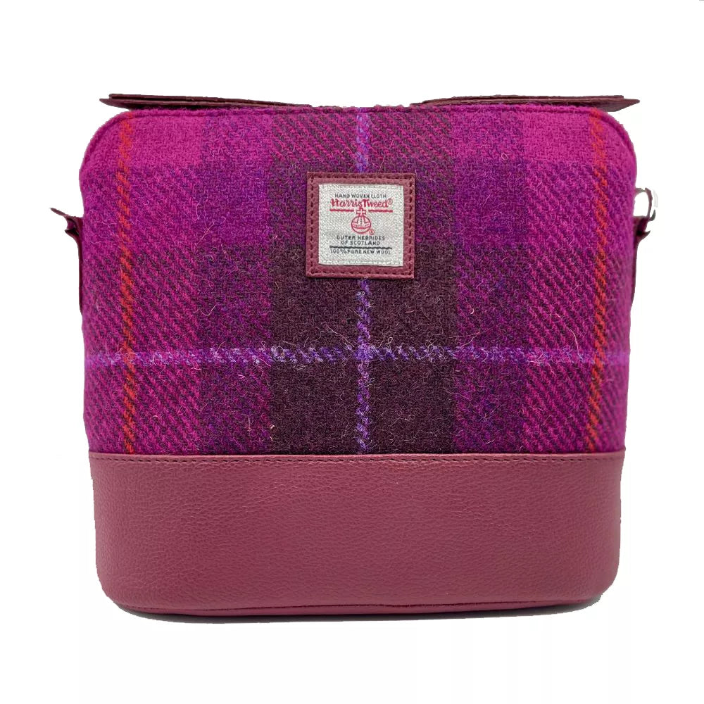 Harris Tweed square shoulder bag — chic Scottish gift in a range of Harris Tweed colours — alternate angle