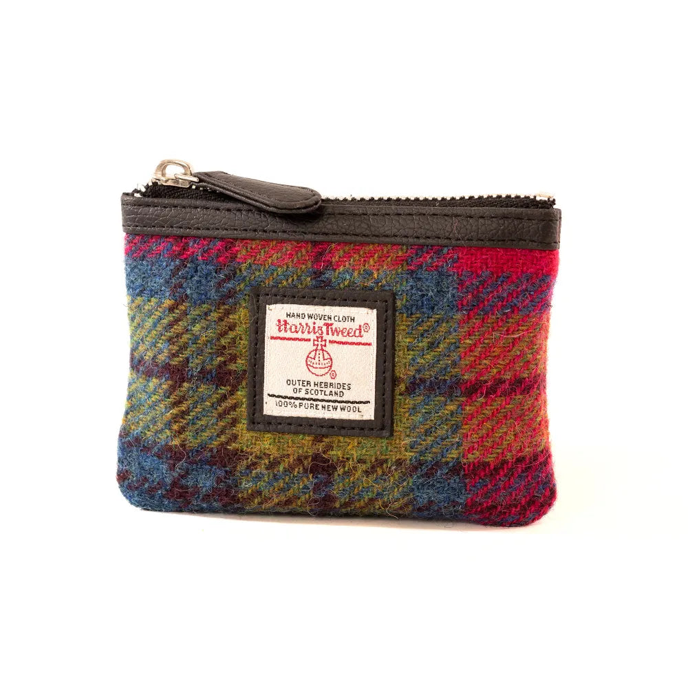 Harris Tweed coin purse — small Scottish gift in a range of Harris Tweed colours — styled shot