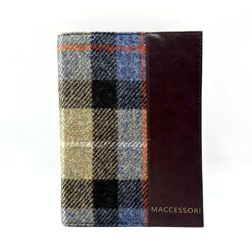 Harris Tweed notebook cover — stylish Scottish gift in a range of Harris Tweed colours — alternate angle
