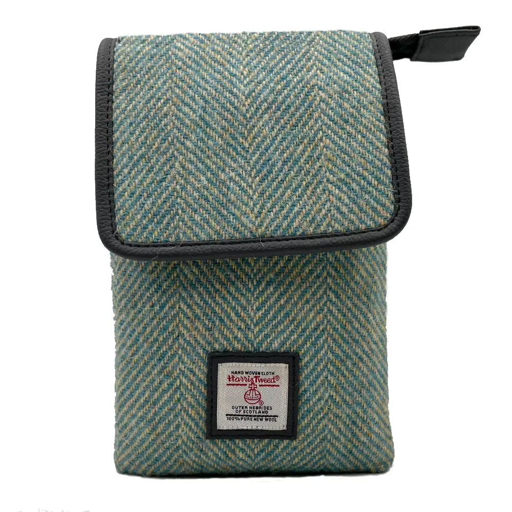 Harris Tweed mini crossbody bag — compact Scottish gift in a range of Harris Tweed colours — colour lifestyle