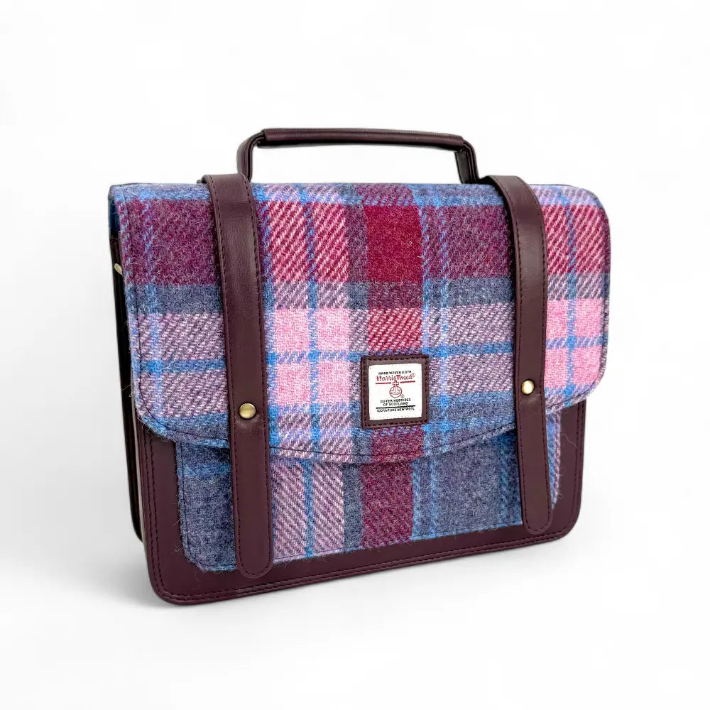 Harris Tweed ladies messenger bag — roomy Scottish gift in a range of Harris Tweed colours — product lifestyle