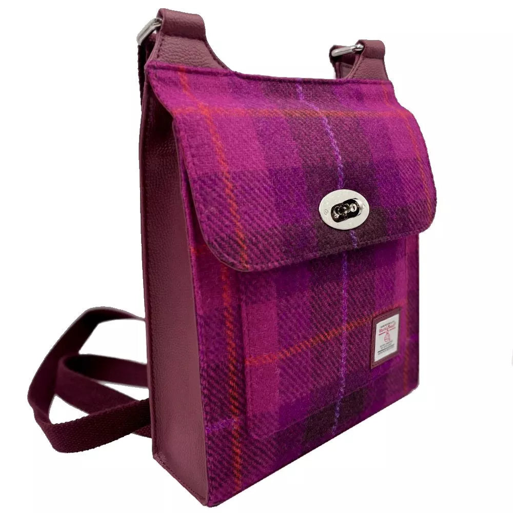 Harris Tweed satchel bag — timeless Scottish gift in a range of Harris Tweed colours — colour lifestyle