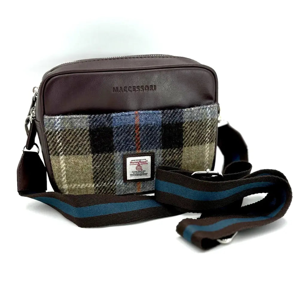 Harris Tweed camera bag — stylish Scottish gift in a range of Harris Tweed colours — product detail