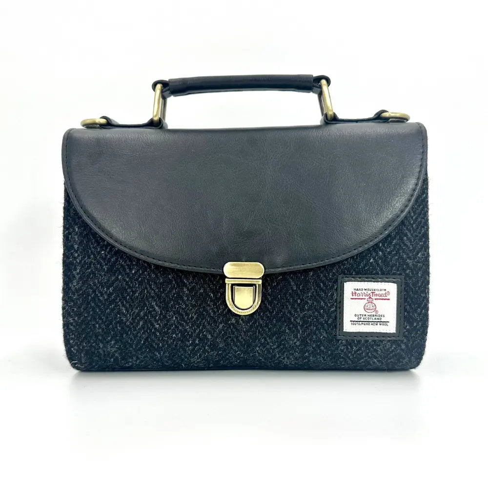 Harris Tweed mini day bag — charming Scottish gift in a range of Harris Tweed colours — styled shot