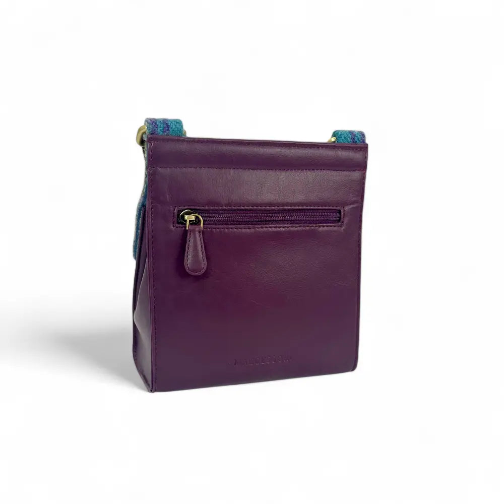 Harris Tweed medium satchel — classic Scottish gift in a range of Harris Tweed colours — styled product shot