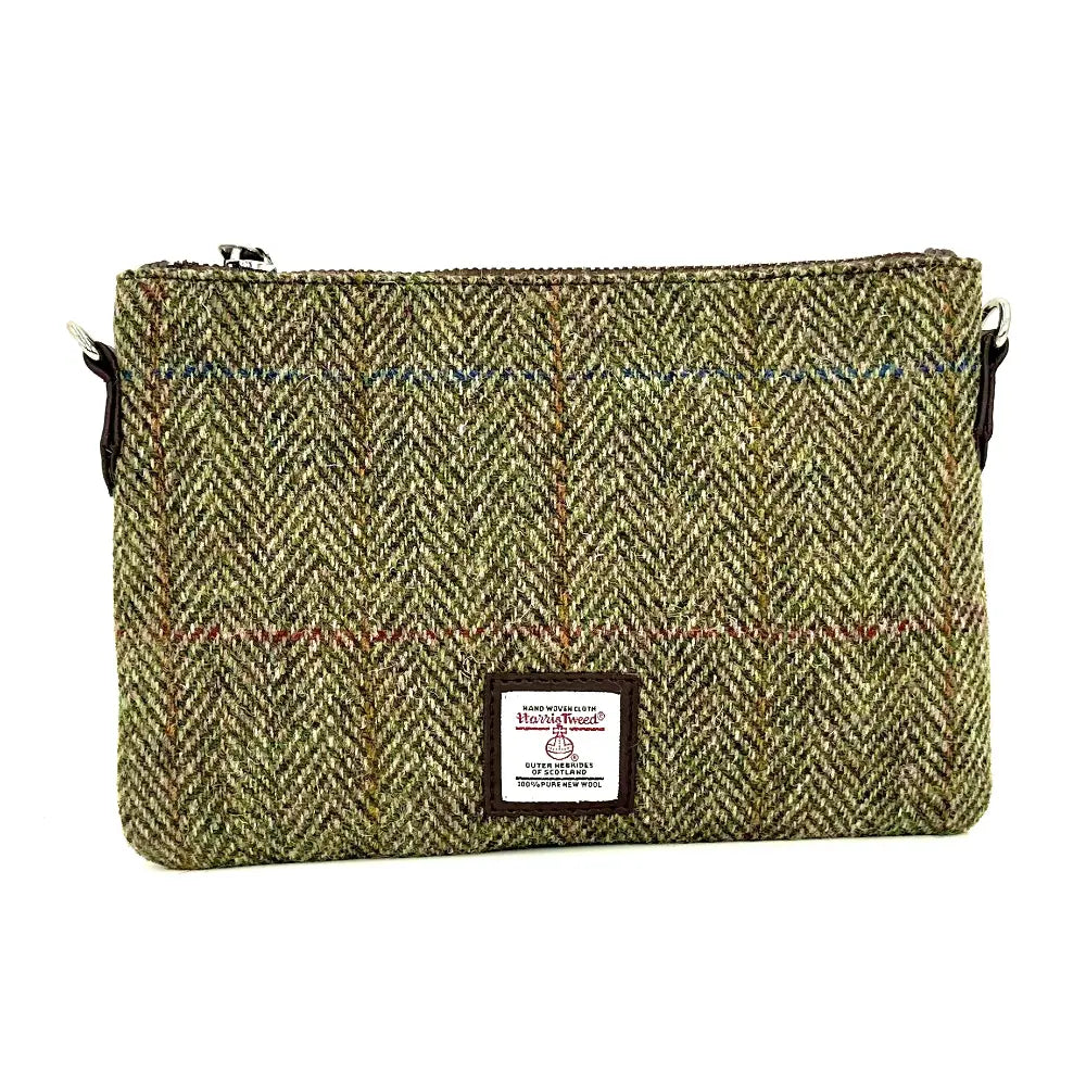 Harris Tweed zip purse bag — compact Scottish gift in a range of Harris Tweed colours — product detail