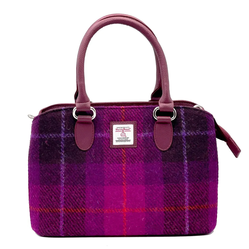 Harris Tweed top handle bag — timeless Scottish gift in a range of Harris Tweed colours — styled shot