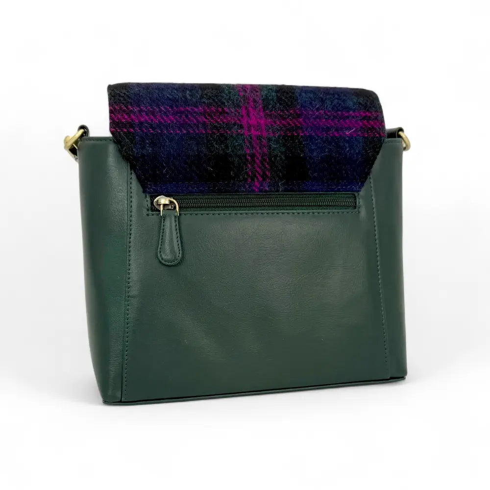 Harris Tweed Highland messenger bag — classic Scottish gift in a range of Harris Tweed colours — alternate angle