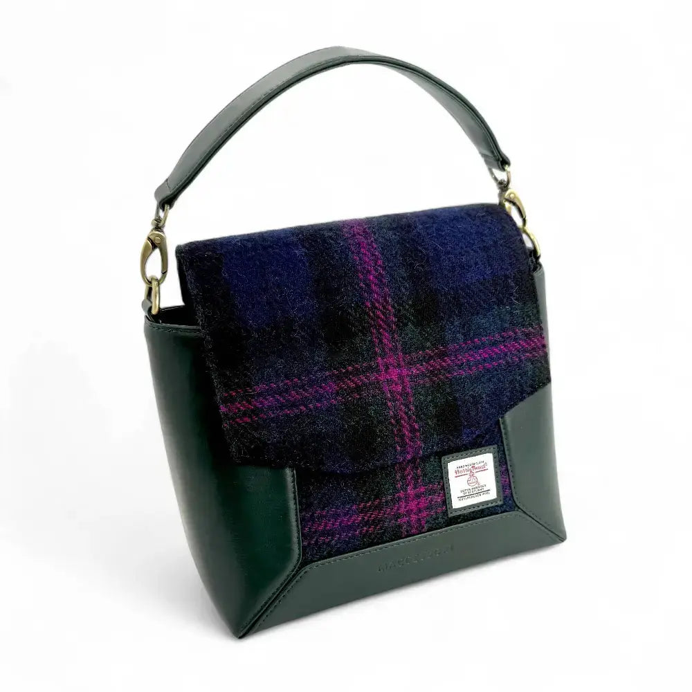 Harris Tweed Highland messenger bag — classic Scottish gift in a range of Harris Tweed colours — styled shot