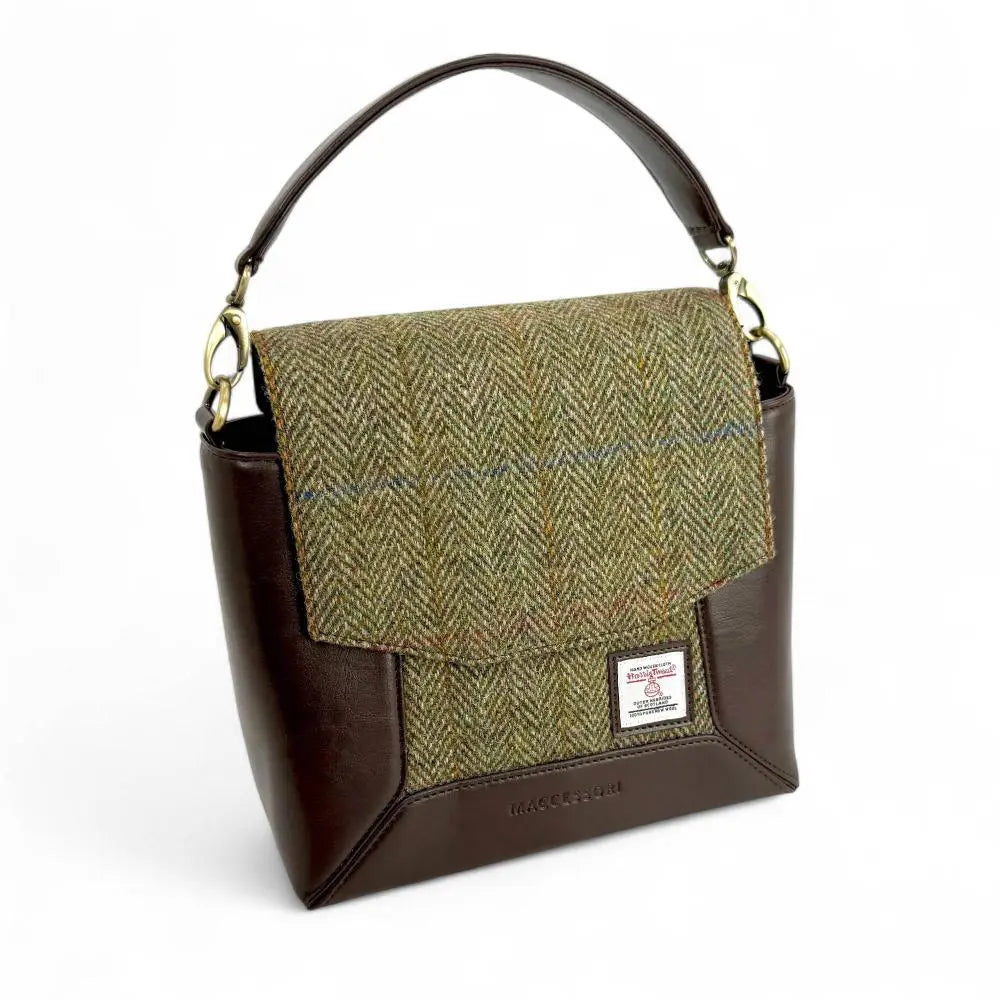 Harris Tweed Highland messenger bag — classic Scottish gift in a range of Harris Tweed colours — colour lifestyle