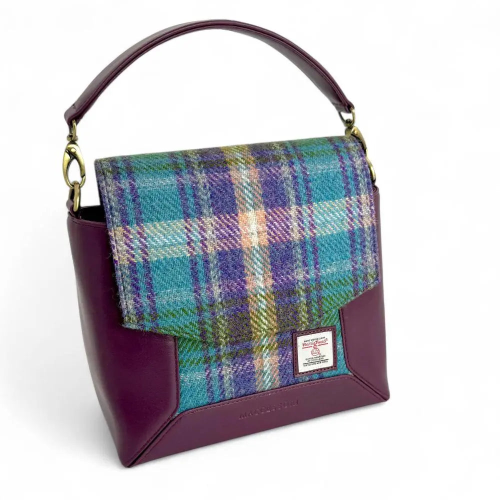 Harris Tweed Highland messenger bag — classic Scottish gift in a range of Harris Tweed colours — product lifestyle