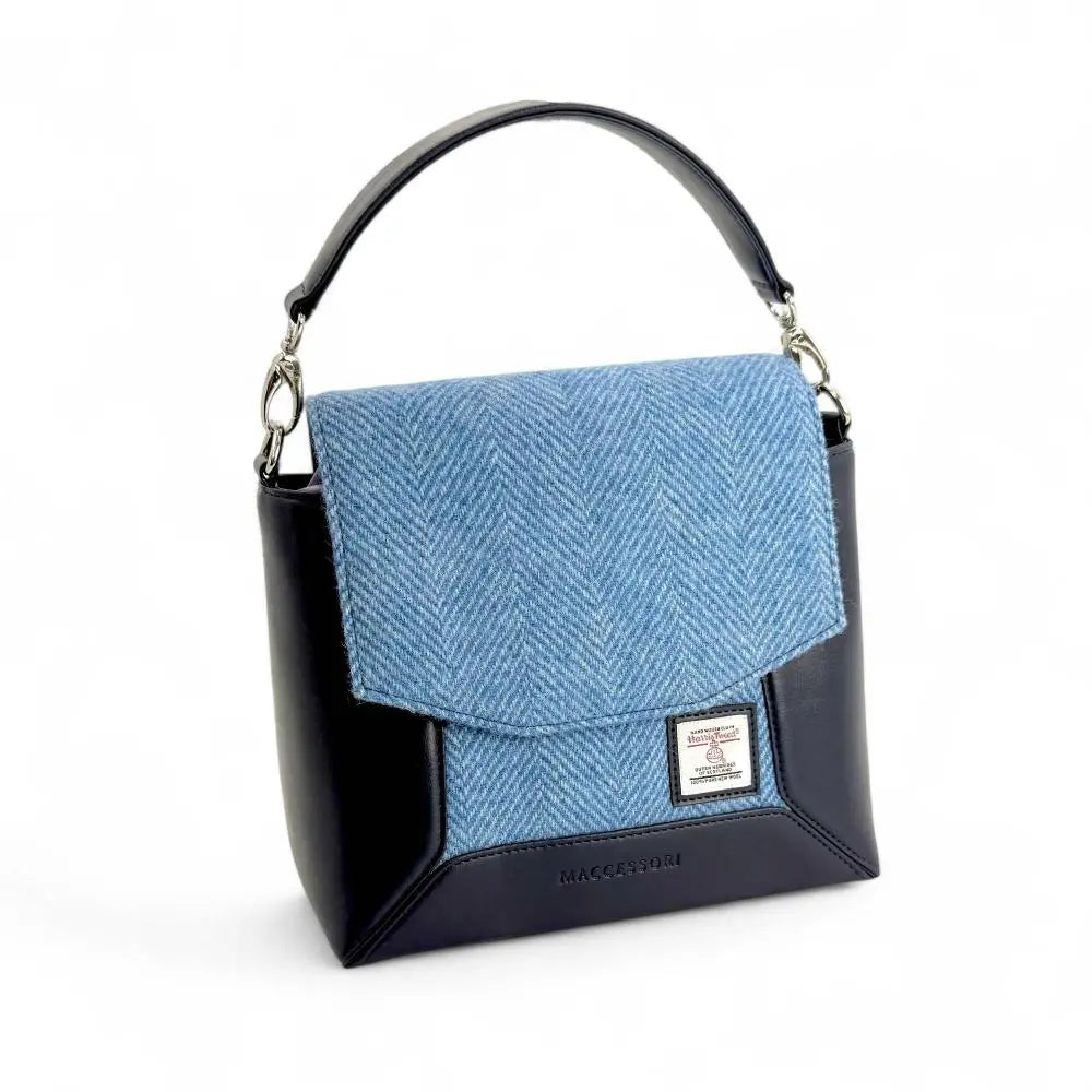 Harris Tweed Highland messenger bag — classic Scottish gift in a range of Harris Tweed colours — detail view