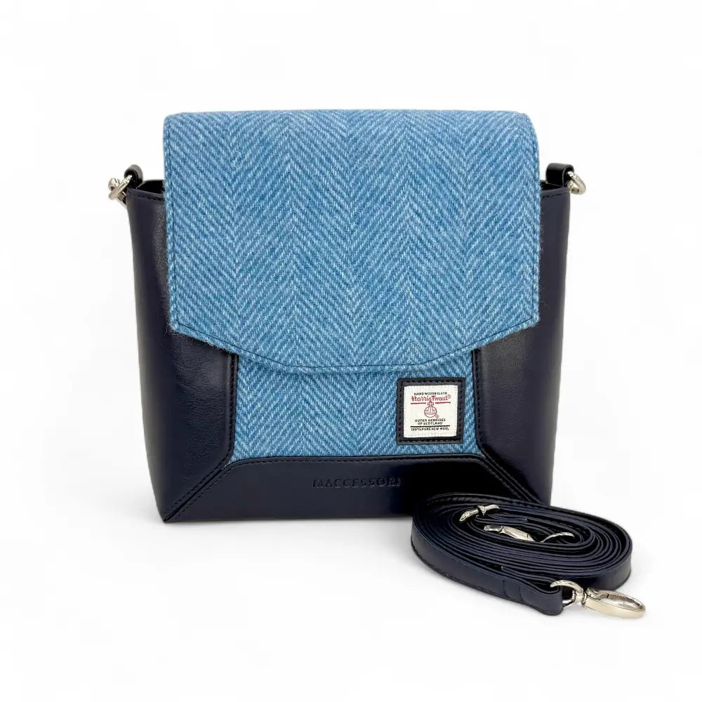 Harris Tweed Highland messenger bag — classic Scottish gift in a range of Harris Tweed colours — colour close-up