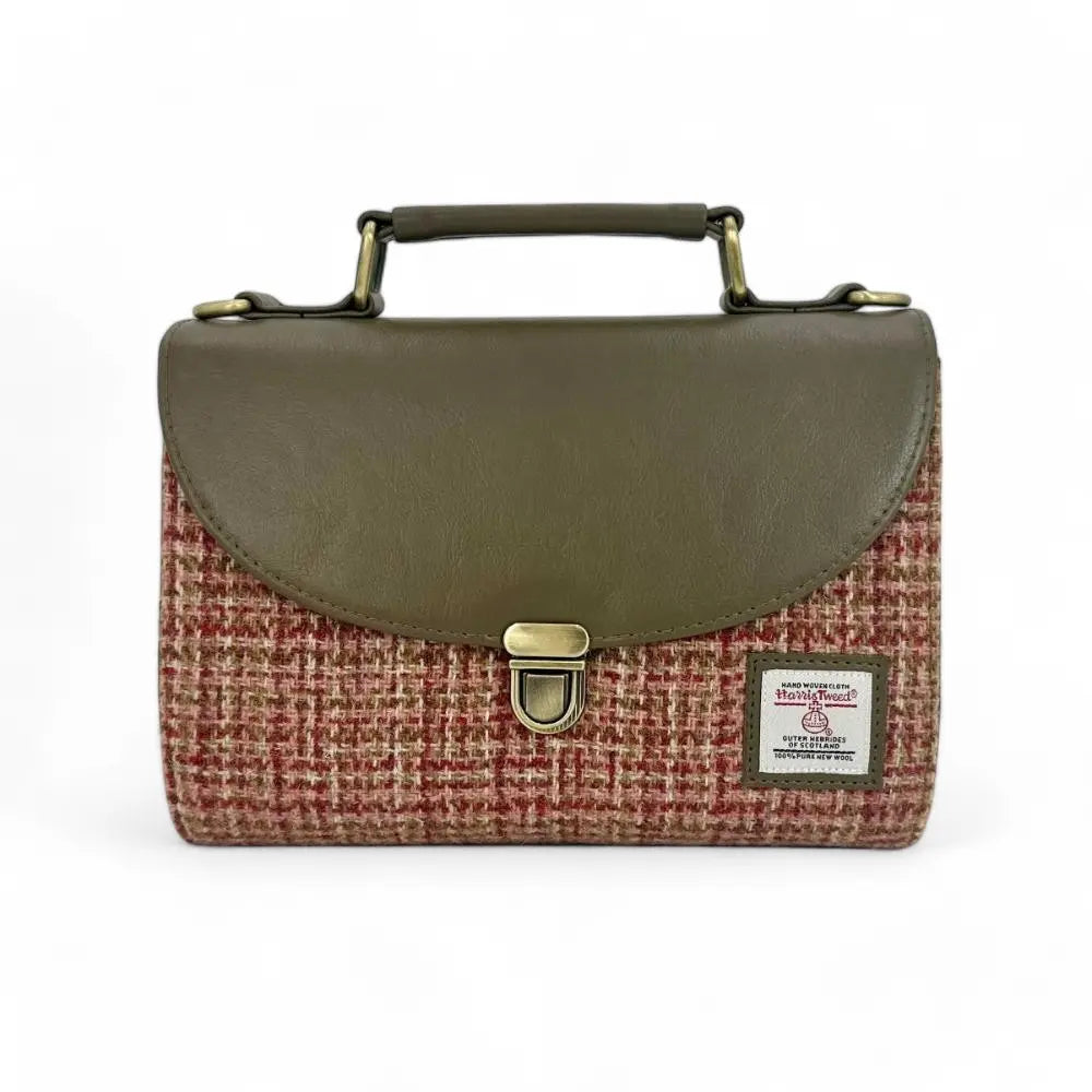 Harris Tweed mini day bag — charming Scottish gift in a range of Harris Tweed colours — colour lifestyle