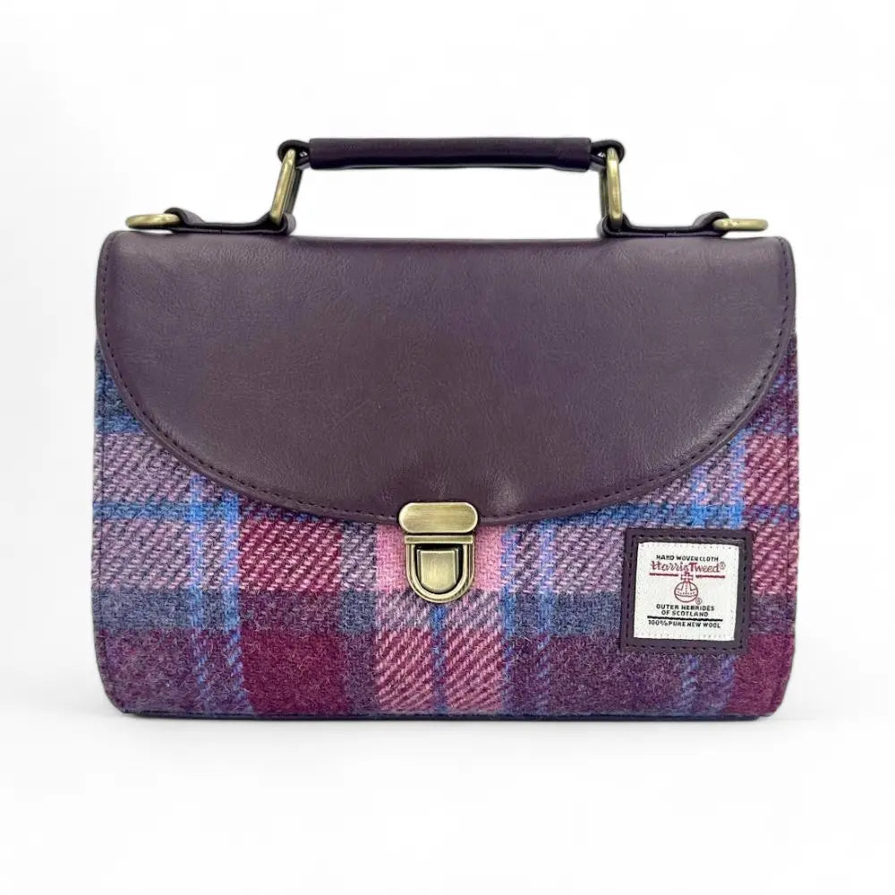 Harris Tweed mini day bag — charming Scottish gift in a range of Harris Tweed colours — product lifestyle