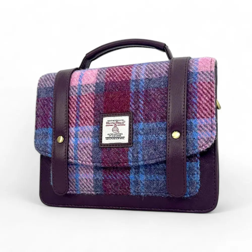 Harris Tweed mini messenger bag — everyday Scottish gift in a range of Harris Tweed colours — product view