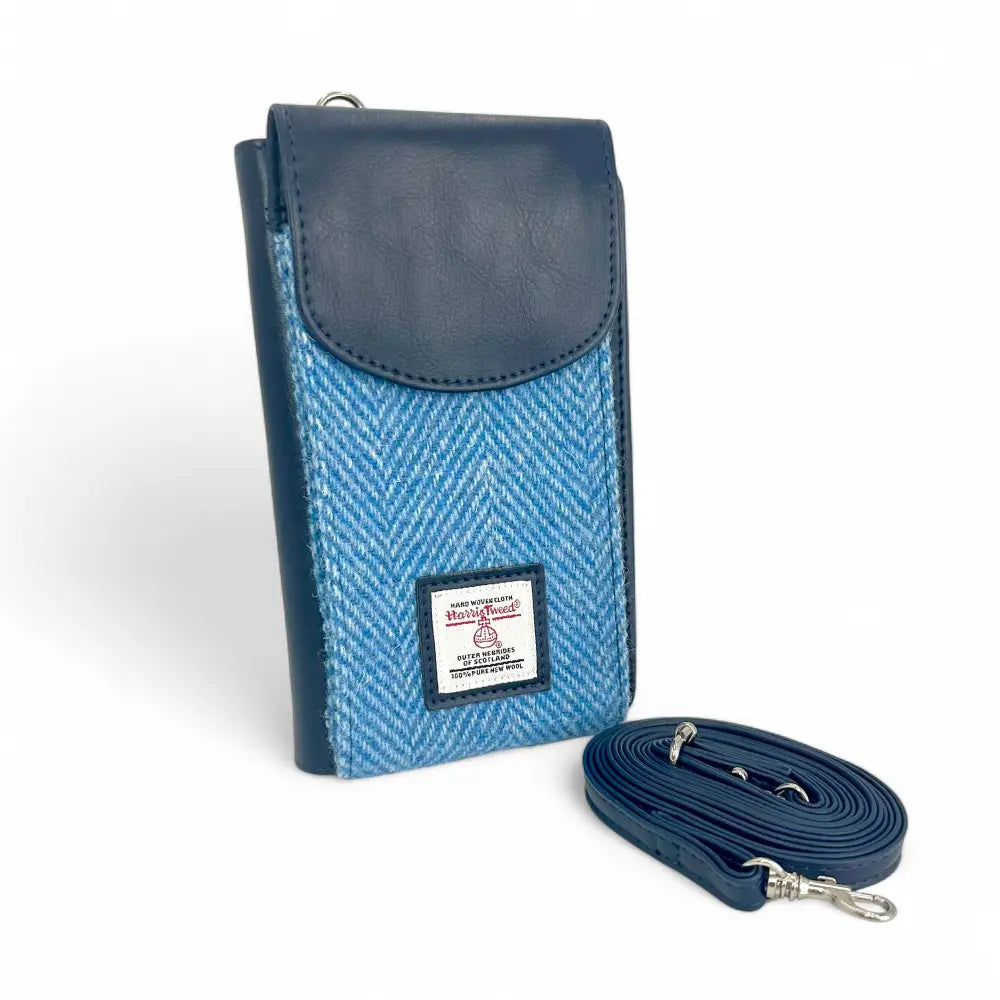 Harris Tweed phone purse — practical Scottish gift in a range of Harris Tweed colours — product detail
