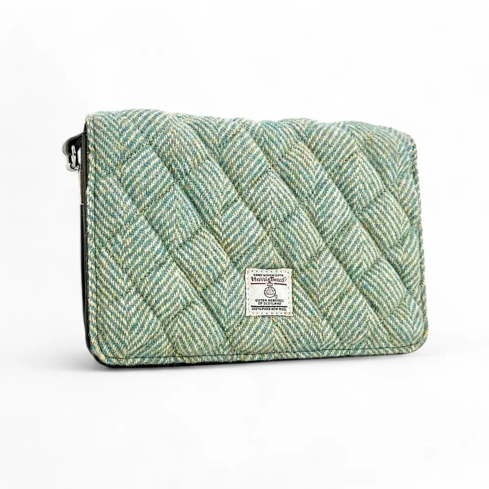 Harris Tweed quilt shoulder bag — textured Scottish gift in a range of Harris Tweed colours — colour swatch view