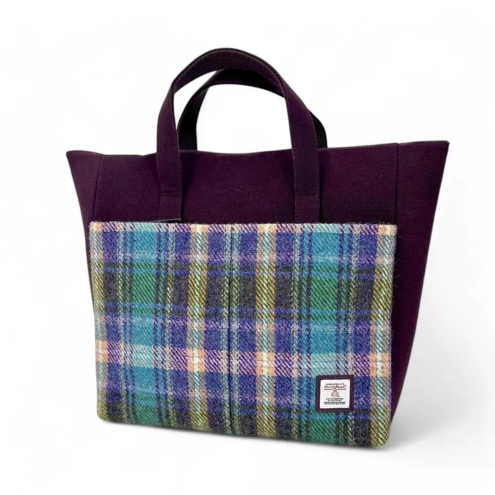 Harris Tweed travel messenger bag — practical Scottish gift in a range of Harris Tweed colours — product view
