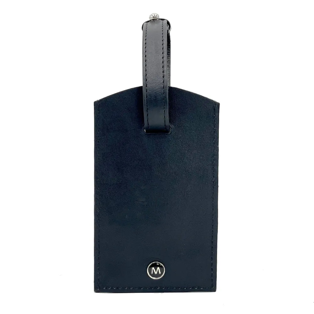 Italian leather luggage tag from Maccessori — quality travel gift — product detail