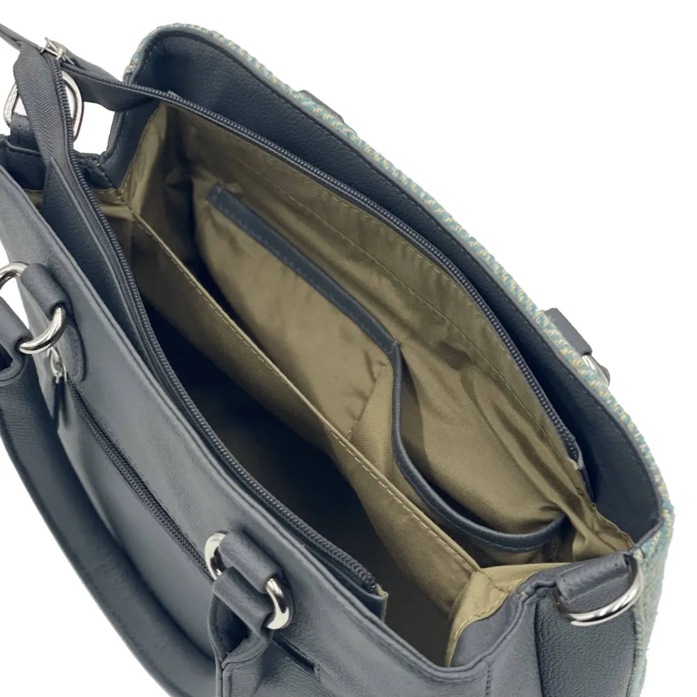 Harris Tweed top handle bag — timeless Scottish gift in a range of Harris Tweed colours — colour swatch view