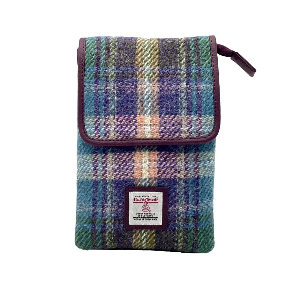 Harris Tweed mini crossbody bag — compact Scottish gift in a range of Harris Tweed colours — product detail