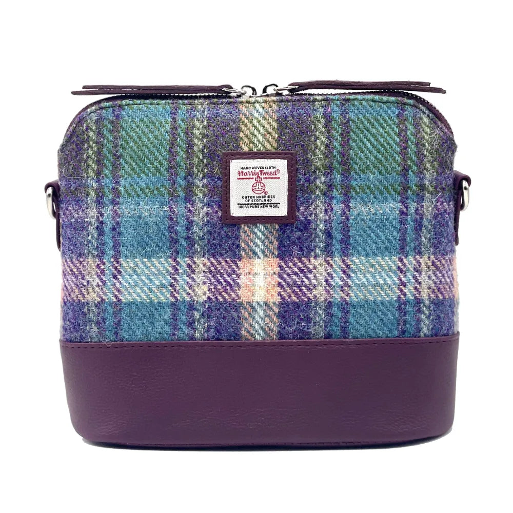 Harris Tweed square shoulder bag — chic Scottish gift in a range of Harris Tweed colours — product detail