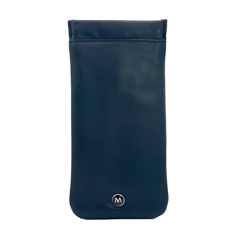 Italian leather glasses sleeve from Maccessori — stylish gift — in use
