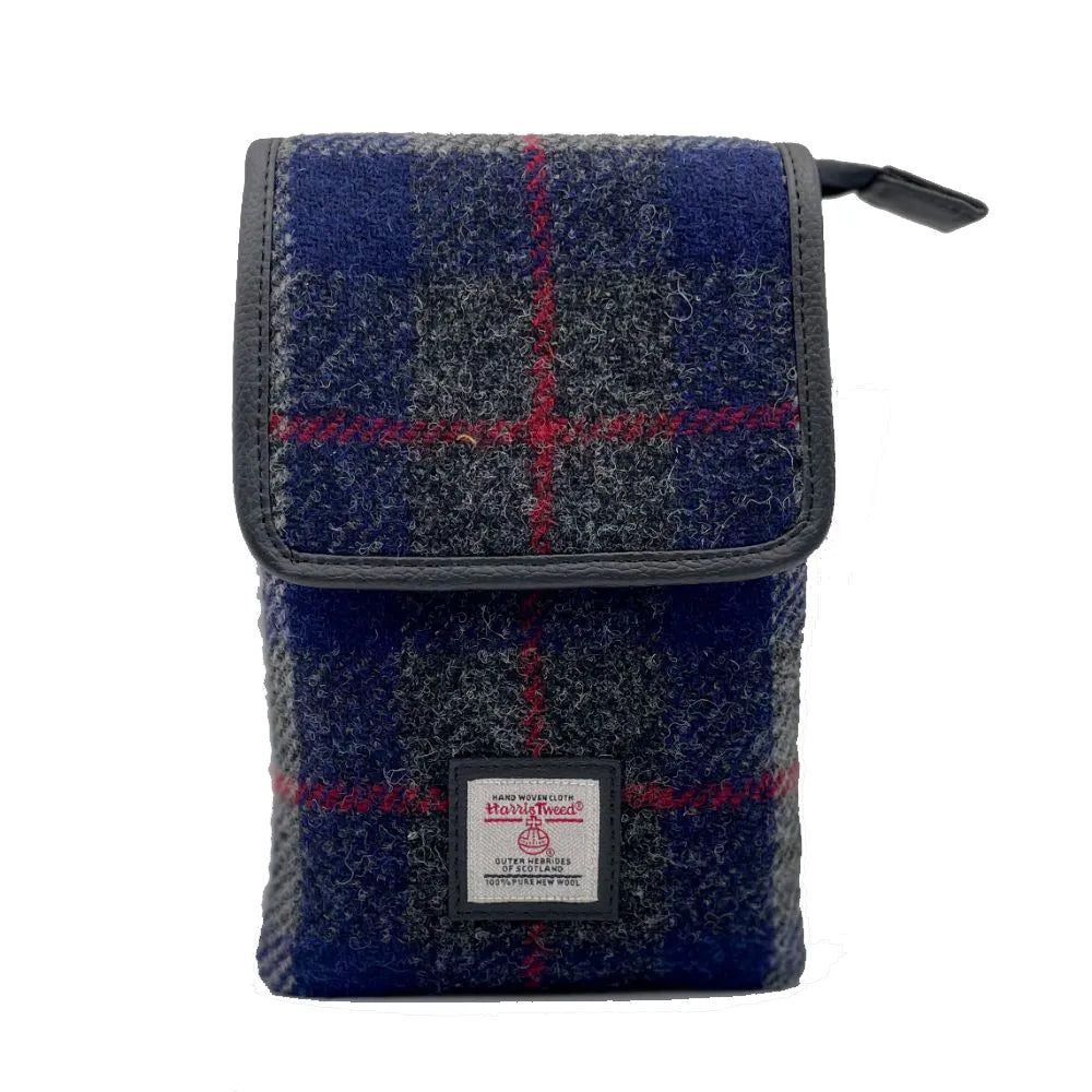 Harris Tweed mini crossbody bag — compact Scottish gift in a range of Harris Tweed colours — angle view
