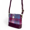Square Shoulder Bag Pastel Pink Harris Tweed (1)