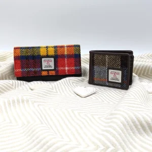 Gifts for couples - his and hers wallets in Harris Tweed