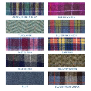 Harris Tweed colours, 10 tweed colours available from Maccessori