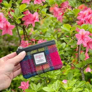 Blue/Pink Tweed Coin Purse