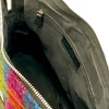 Zip pocket inside large bowling style handbag
