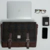 Brown Messenger Bag and Wallet for Men